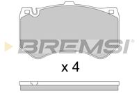 BREMSI BP3779 - Tipo de freno: Discos<br>Longitud [mm]: 129,3<br>Altura [mm]: 81,8<br>Espesor [mm]: 18,5<br>Sistema de frenos: Brembo<br>Lado de montaje: Eje delantero<br>