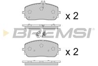 BREMSI BP3854 - Ancho [mm]: 133,9<br>Altura [mm]: 62,9<br>Altura 2 [mm]: 72,3<br>Espesor [mm]: 19<br>Sistema de frenos: Bosch<br>Contacto avisador de desgaste: preparado para indicador desgaste<br>Lado de montaje: Eje delantero<br>Número de WVA: 22940<br>Número de WVA: 22941<br>Número de WVA: 22988<br>Número de WVA: 22989<br>Material: cerámica<br>