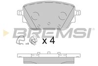 BREMSI BP3855 - Ancho [mm]: 163,3<br>Altura [mm]: 71,6<br>Altura 2 [mm]: 80,9<br>Espesor [mm]: 18,7<br>Sistema de frenos: Bosch<br>Material: cerámica<br>Lado de montaje: Eje delantero<br>