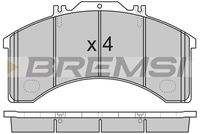 BREMSI BP7252 - Juego de pastillas de freno