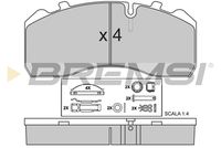 BREMSI BP7284 - Juego de pastillas de freno