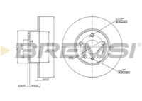 BREMSI CD6067S - Lado de montaje: Eje delantero<br>Sistema de frenos: TRW<br>Tipo de disco de frenos: ventilación interna<br>Espesor de disco de frenos [mm]: 22<br>Número de orificios: 5<br>Altura [mm]: 44<br>Diámetro de centrado [mm]: 59<br>Diámetro exterior [mm]: 284<br>Espesor mínimo [mm]: 20,2<br>Par apriete [Nm]: 98<br>