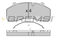 BREMSI BP7309 - Sistema de frenos: KNORR<br>Lado de montaje: Eje delantero<br>Lado de montaje: Eje trasero<br>Altura [mm]: 109,5<br>Longitud [mm]: 247,6<br>Espesor [mm]: 30<br>Número de WVA: 29059<br>Número de WVA: 29061<br>Número de WVA: 29087<br>Número de WVA: 29108<br>