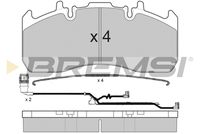 BREMSI BP7324 - Sistema de frenos: LUCAS<br>Lado de montaje: Eje delantero<br>Altura [mm]: 110,9<br>Longitud [mm]: 249<br>Espesor [mm]: 29,5<br>Número de WVA: 29125<br>