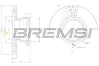 BREMSI CD5165V - Diámetro exterior [mm]: 304<br>Altura [mm]: 120<br>Tipo de disco de frenos: ventilado<br>Espesor de disco de frenos [mm]: 30<br>Espesor mínimo [mm]: 26<br>Número de orificios: 6<br>Lado de montaje: Eje trasero<br>