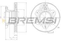 BREMSI CD5208V - Diámetro exterior [mm]: 324<br>Altura [mm]: 120<br>Tipo de disco de frenos: ventilado<br>Espesor de disco de frenos [mm]: 30<br>Espesor mínimo [mm]: 26<br>Número de orificios: 6<br>Lado de montaje: Eje trasero<br>