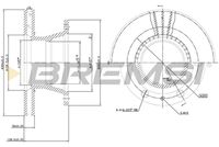 BREMSI CD5233V - Disco de freno