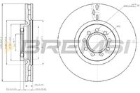 BREMSI CD5317V - Lado de montaje: Eje trasero<br>Diámetro exterior [mm]: 296<br>Tipo de disco de frenos: macizo<br>Espesor de disco de frenos [mm]: 16<br>Espesor mínimo [mm]: 13<br>Número de orificios: 6<br>Par apriete [Nm]: 120<br>