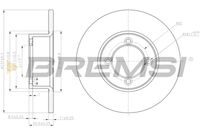 BREMSI CD6001S - Lado de montaje: Eje delantero<br>año construcción desde: 01/1975<br>N.º de chasis (VIN) desde: 51041821<br>Tipo de disco de frenos: macizo<br>Espesor de disco de frenos [mm]: 12,5<br>Número de orificios: 4<br>Altura [mm]: 56<br>Diámetro de centrado [mm]: 73<br>Diámetro exterior [mm]: 246<br>Espesor mínimo [mm]: 9,7<br>Par apriete [Nm]: 110<br>