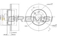 BREMSI CD6055S - Lado de montaje: Eje delantero<br>año construcción desde: 03/1999<br>Tipo de disco de frenos: ventilación interna<br>Tipo de disco de frenos: ranurado<br>Espesor de disco de frenos [mm]: 20,6<br>Número de orificios: 4<br>Artículo complementario / información complementaria 2: con tornillos<br>Altura [mm]: 41<br>Diámetro de centrado [mm]: 61<br>Diámetro exterior [mm]: 259<br>Superficie: revestido<br>Espesor mínimo [mm]: 17,7<br>Par apriete [Nm]: 105<br>