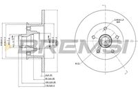 BREMSI CD6057S - Disco de freno