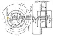 BREMSI CD6069S - Lado de montaje: Eje delantero<br>Diámetro exterior [mm]: 256<br>Espesor de disco de frenos [mm]: 16<br>Espesor mínimo [mm]: 13,5<br>Tipo de disco de frenos: macizo<br>Número de orificios: 5<br>Par apriete [Nm]: 11,5<br>Superficie: barnizado<br>Color: negro<br>