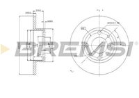 BREMSI CD6083S - Lado de montaje: Eje delantero<br>Tipo de disco de frenos: macizo<br>Espesor de disco de frenos [mm]: 10,8<br>Número de orificios: 4<br>Altura [mm]: 46<br>Diámetro de centrado [mm]: 62<br>Diámetro exterior [mm]: 227<br>Espesor mínimo [mm]: 9<br>Par apriete [Nm]: 86<br>