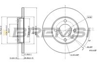 BREMSI CD6103S - Lado de montaje: Eje delantero<br>Diámetro exterior [mm]: 239<br>Espesor de disco de frenos [mm]: 10<br>Espesor mínimo [mm]: 8<br>Tipo de disco de frenos: macizo<br>Número de orificios: 4<br>Par apriete [Nm]: 11<br>