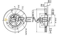 BREMSI CD6104S - Lado de montaje: Eje delantero<br>Tipo de disco de frenos: macizo<br>Tipo de disco de frenos: ranurado<br>Espesor de disco de frenos [mm]: 12,5<br>Número de orificios: 4<br>Artículo complementario / información complementaria 2: con tornillos<br>Altura [mm]: 41<br>Diámetro de centrado [mm]: 60<br>Diámetro exterior [mm]: 236<br>Superficie: revestido<br>Espesor mínimo [mm]: 9,7<br>Par apriete [Nm]: 110<br>