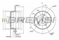 BREMSI CD6122S - Lado de montaje: Eje delantero<br>Diámetro exterior [mm]: 262<br>Espesor de disco de frenos [mm]: 11<br>Espesor mínimo [mm]: 9<br>Tipo de disco de frenos: macizo<br>Número de orificios: 5<br>Par apriete [Nm]: 11<br>