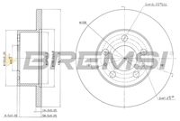 BREMSI CD6136S - Lado de montaje: Eje trasero<br>Diámetro exterior [mm]: 281<br>Tipo de disco de frenos: macizo<br>Espesor de disco de frenos [mm]: 9,6<br>Espesor mínimo [mm]: 8,4<br>Número de orificios: 4<br>Par apriete [Nm]: 11<br>