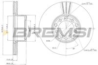 BREMSI CD6143V - Disco de freno