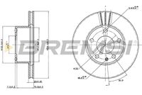 BREMSI CD6166V - Lado de montaje: Eje delantero<br>Diámetro exterior [mm]: 280,0<br>Espesor de disco de frenos [mm]: 22,0<br>Espesor mínimo [mm]: 20,4<br>Tipo de disco de frenos: ventilado<br>Superficie: revestido<br>Número de orificios: 5<br>corona de agujeros - Ø [mm]: 120,0<br>Altura [mm]: 78,0<br>Diámetro de centrado [mm]: 74,0<br>Diámetro interior [mm]: 143,0<br>Diámetro de orificio [mm]: 14,5<br>Homologación: E1 90R-02C0115/0158<br>