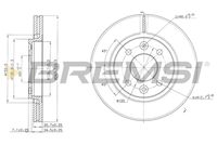 BREMSI CD6186V - Lado de montaje: Eje trasero<br>Tipo de disco de frenos: macizo<br>Espesor de disco de frenos [mm]: 10,5<br>Número de orificios: 5<br>Altura [mm]: 31<br>Diámetro de centrado [mm]: 66<br>Diámetro exterior [mm]: 255<br>Espesor mínimo [mm]: 9,5<br>