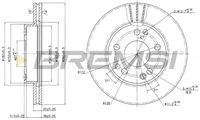 BREMSI CD6191V - Disco de freno