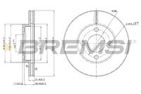 BREMSI CD6193V - Lado de montaje: Eje trasero<br>Diámetro exterior [mm]: 245<br>Tipo de disco de frenos: macizo<br>Espesor de disco de frenos [mm]: 10<br>Espesor mínimo [mm]: 8<br>Número de orificios: 4<br>Par apriete [Nm]: 11<br>