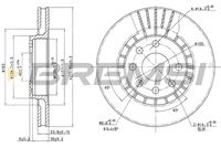 BREMSI CD6206V - Lado de montaje: Eje delantero<br>Tipo de disco de frenos: ventilación interna<br>Espesor de disco de frenos [mm]: 24<br>Número de orificios: 4<br>Artículo complementario / información complementaria 2: con tornillos<br>Altura [mm]: 41<br>Diámetro de centrado [mm]: 60<br>Diámetro exterior [mm]: 256<br>Espesor mínimo [mm]: 21<br>Par apriete [Nm]: 80<br>