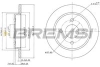 BREMSI CD6281S - Lado de montaje: Eje delantero<br>Diámetro exterior [mm]: 260<br>Tipo de disco de frenos: ventilado<br>Espesor de disco de frenos [mm]: 24<br>Espesor mínimo [mm]: 22,8<br>Número de orificios: 4<br>Par apriete [Nm]: 10<br>