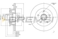 BREMSI CD6542S - Lado de montaje: Eje delantero<br>Dinámica de frenado / conducción: para vehículos con ABS<br>Tipo de disco de frenos: macizo<br>Espesor de disco de frenos [mm]: 16<br>Número de orificios: 5<br>Altura [mm]: 92<br>Diámetro de centrado [mm]: 45<br>Diámetro exterior [mm]: 258<br>Espesor mínimo [mm]: 13<br>