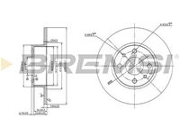 BREMSI CD6066S - Disco de freno