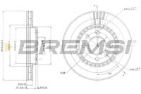 BREMSI CD6398V - Disco de freno