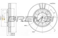 BREMSI CD6482V - Lado de montaje: Eje delantero<br>año construcción desde: 10/2000<br>Tipo de disco de frenos: ventilación interna<br>Espesor de disco de frenos [mm]: 24,5<br>Número de orificios: 4<br>Altura [mm]: 48<br>Diámetro de centrado [mm]: 69<br>Diámetro exterior [mm]: 257<br>Espesor mínimo [mm]: 22,4<br>Par apriete [Nm]: 100<br>