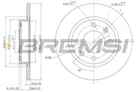 BREMSI CD6238S - Disco de freno