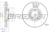 BREMSI CD6848V - Lado de montaje: Eje delantero<br>Tipo de vehículo: FT80/100/115/120<br>Tipo de disco de frenos: ventilación interna<br>Espesor de disco de frenos [mm]: 24<br>Número de orificios: 5<br>Altura [mm]: 43<br>Diámetro de centrado [mm]: 79<br>Diámetro exterior [mm]: 254<br>Espesor mínimo [mm]: 22,2<br>Par apriete [Nm]: 100<br>