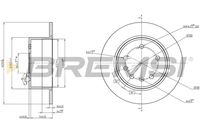 BREMSI CD6561S - Disco de freno