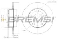 BREMSI CD6323S - Disco de freno