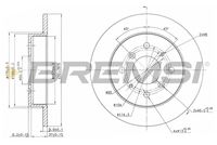 BREMSI CD6360S - Disco de freno