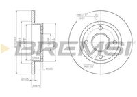 BREMSI CD6845S - Disco de freno