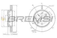 BREMSI CD6854V - Disco de freno