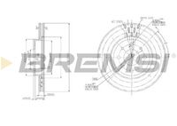 BREMSI CD6521V - Disco de freno