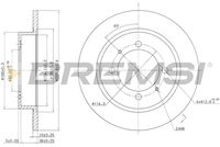 BREMSI CD6886S - Lado de montaje: Eje delantero<br>Diámetro exterior [mm]: 256<br>Altura [mm]: 45,5<br>Tipo de disco de frenos: ventilado<br>Espesor de disco de frenos [mm]: 24<br>Espesor mínimo [mm]: 22,4<br>Número de orificios: 4<br>Diámetro de centrado [mm]: 69<br>Par apriete [Nm]: 9<br>