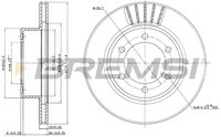 BREMSI CD7008V - Disco de freno