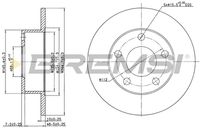 BREMSI CD7033S - Disco de freno