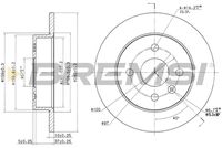 BREMSI CD7043S - Disco de freno