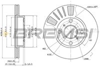 BREMSI CD7094V - Disco de freno