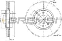 BREMSI CD7106V - Disco de freno