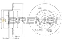 BREMSI CD7129S - Disco de freno