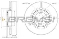 BREMSI CD7205V - Disco de freno