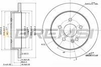 BREMSI CD7037S - Disco de freno