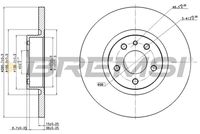 BREMSI CD7057S - Disco de freno